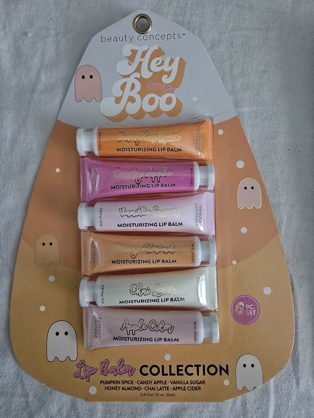 Hey Boo Lip Balm Collection - Pink/Orange/White/Tan